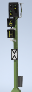 H/V Kompakt Vorsignal am geraden Mast DUMMY
