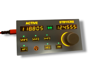 Preview: Mini Radiopanel Airbus Like mit Pultgehäuse