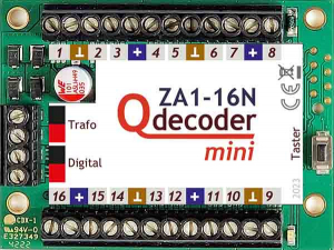Lichtsignaldecoder Qdecoder ZA1-16N Mini - Magnet Weichendecoder