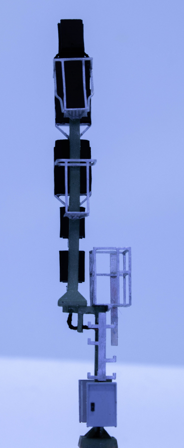 H/V Kompakt Einfahrsignal mit Vorsignal am Ausleger Mast